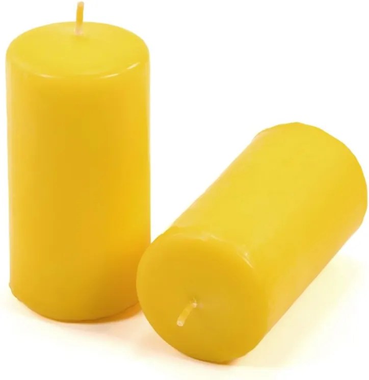 Gyertya készlet 10 cm Ø 5 cm 8 db sárga