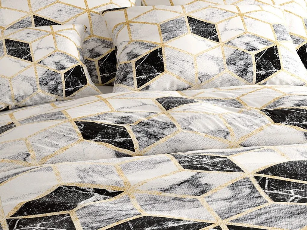 Pamut ágynemű ATHENA POLY fekete Ágyneműhuzat mérete: 70 x 90 cm | 140 x 200 cm