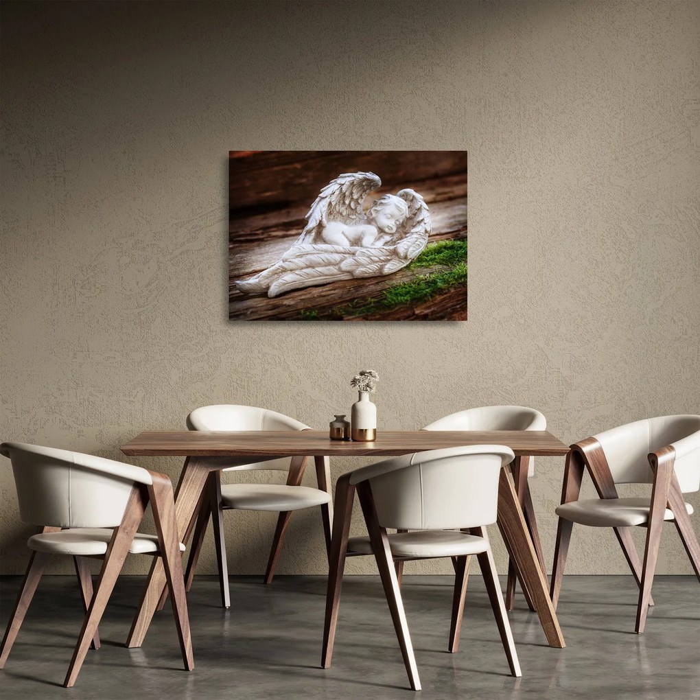 Kép - alvó angyal (üvegen) (70x50 cm)