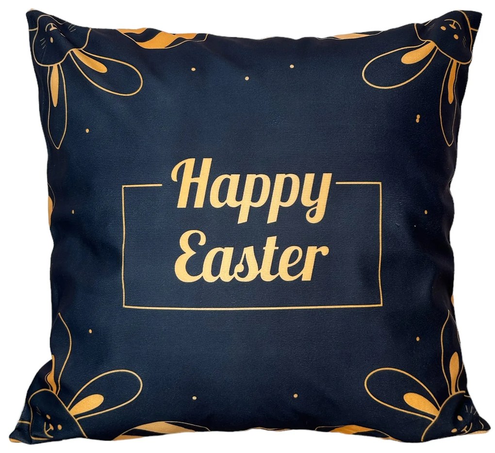 Dekoratív párnahuzat HAPPY EASTER FEKETE 45x45cm