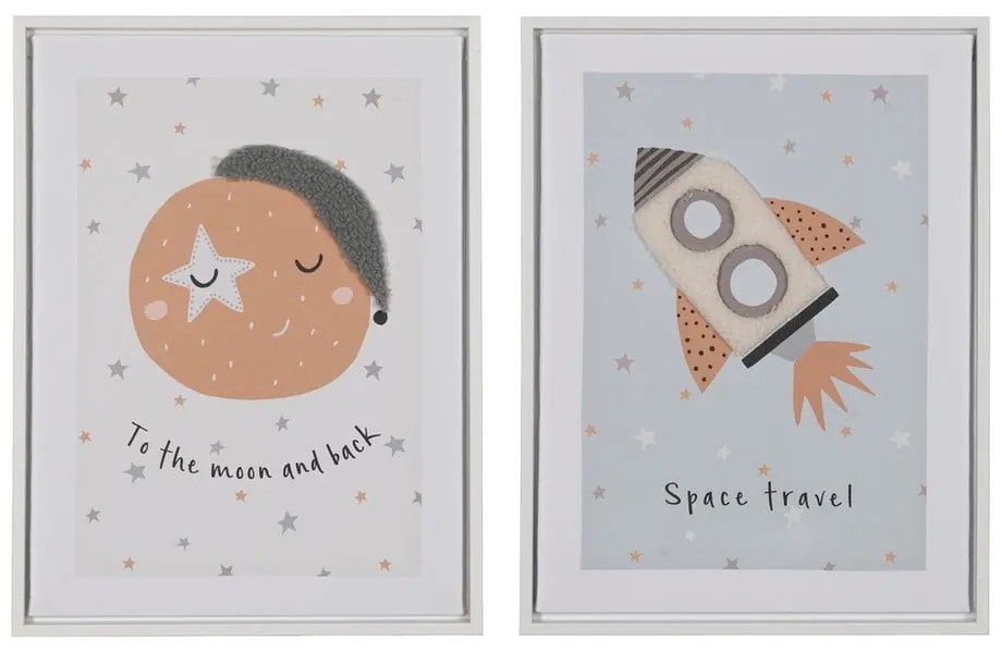 Gyerek kép készlet 2 db-os 30x40 cm Space – Ixia