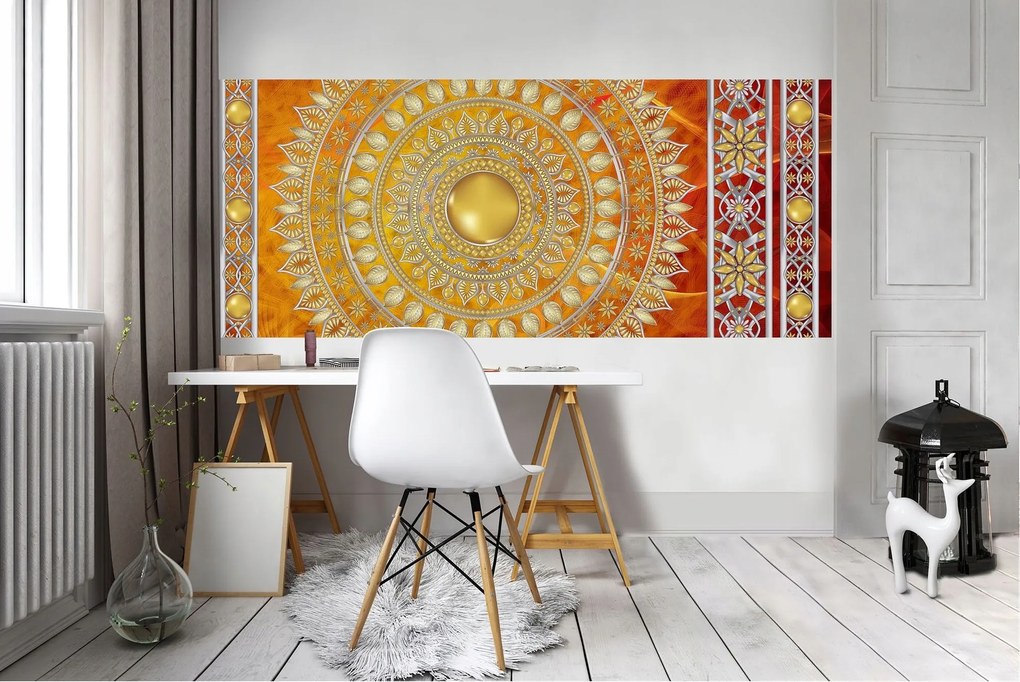 Fotótapéta Mandala Arany Harmónia Dísz Luxus Részletek 250x104 +ragasztó