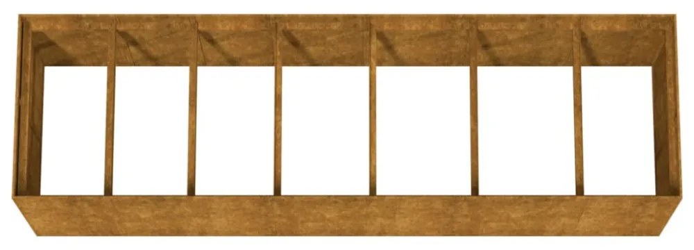 corten acél kerti magaságyás 280x80x80 cm