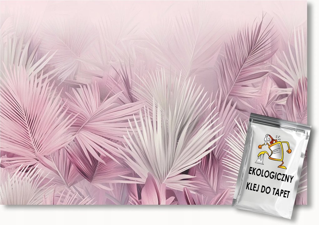 Fotótapéta Flizelina Természet Növényzet Rózsaszín Pálmalevelek 416x290 ragasztó