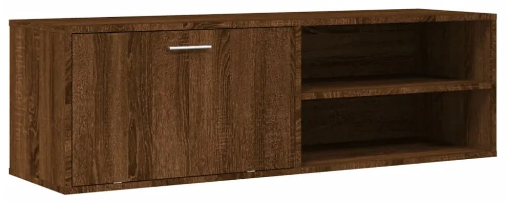 barna tölgyszínű szerelt fa TV-szekrény 120 x 34 x 37 cm