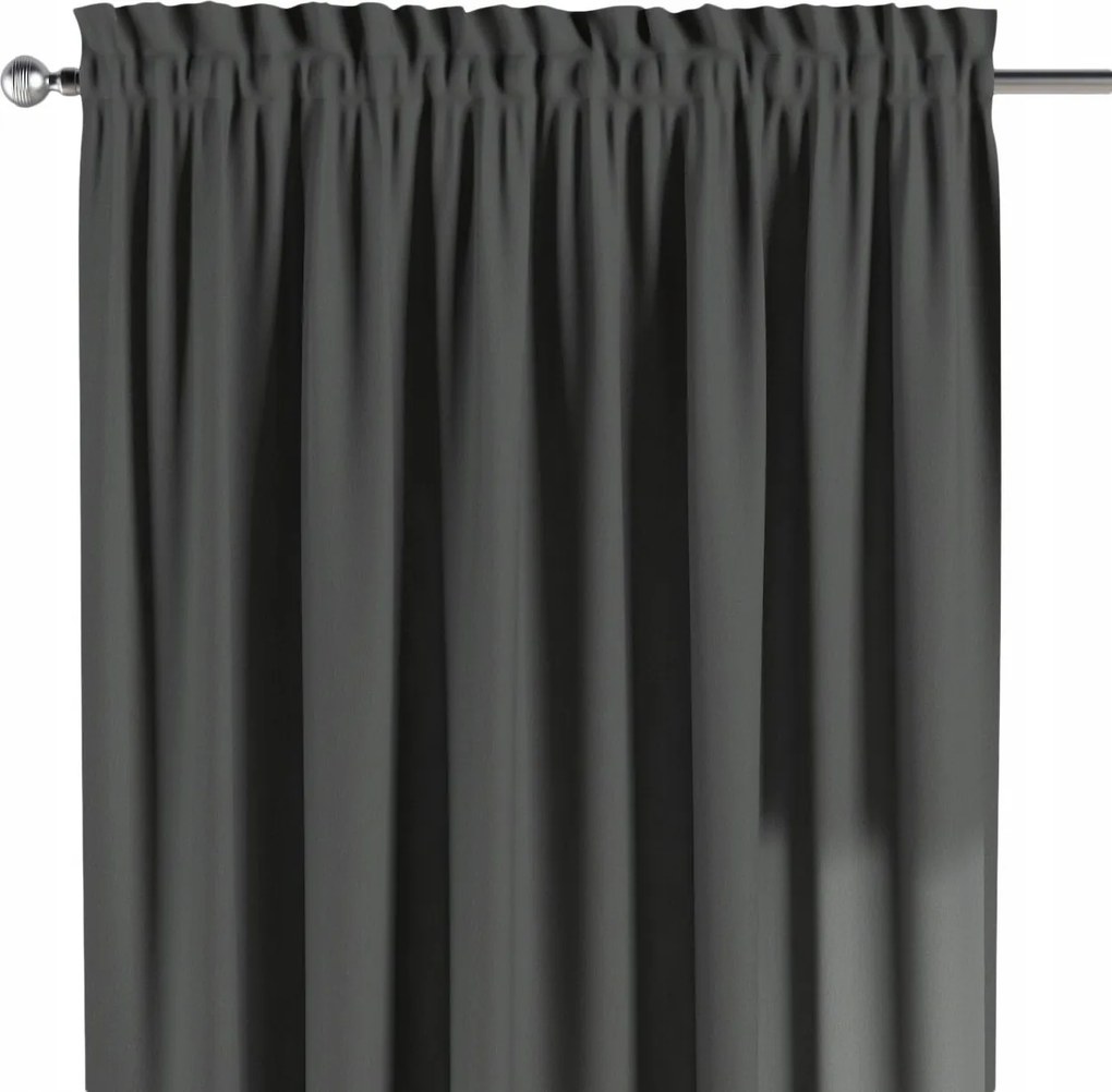 Dekoria Csatornafüggöny frufruval 1 db 130x260cm fekete