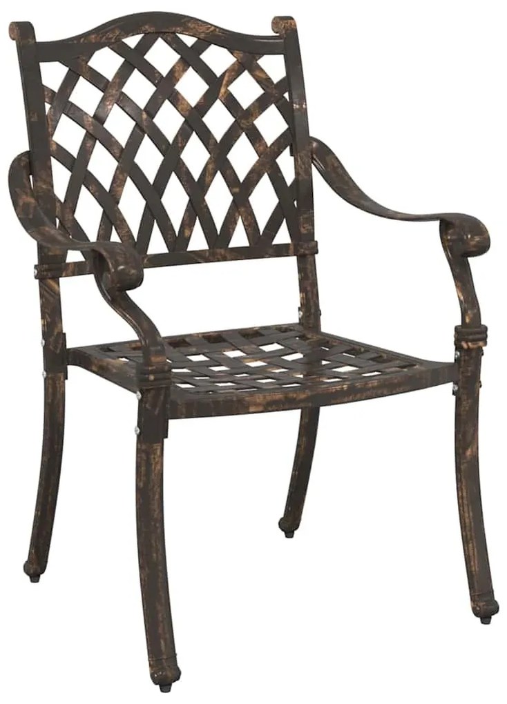 Kerti Szék párnával 2 pcs Bronz 55 x 56.5 x 91cm Alumínium
