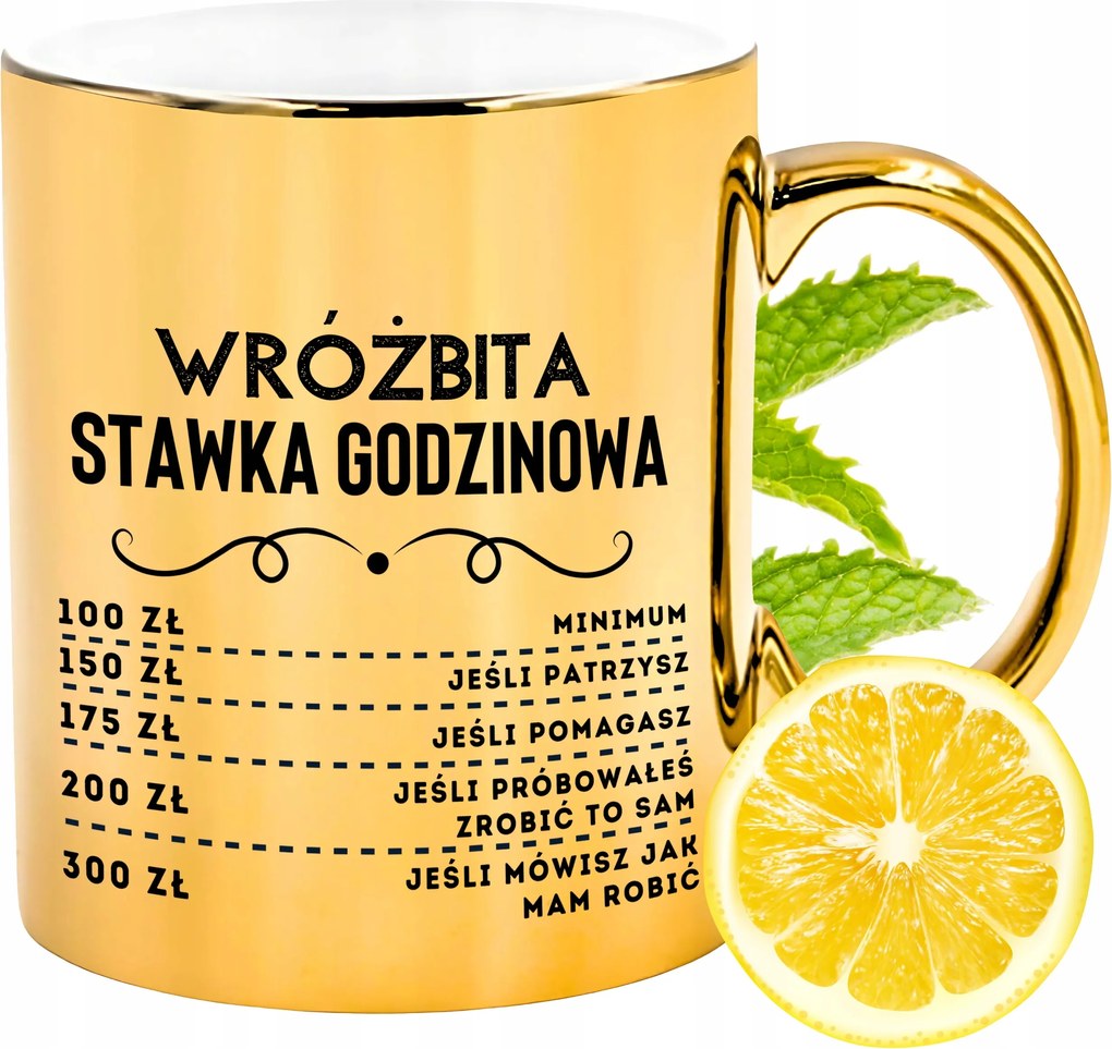 Arany csillogó bögre jósnőnek ajándék fényképes nyomtatással