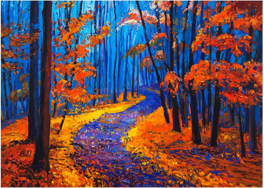 Egy őszi erdő képe (70x50 cm)