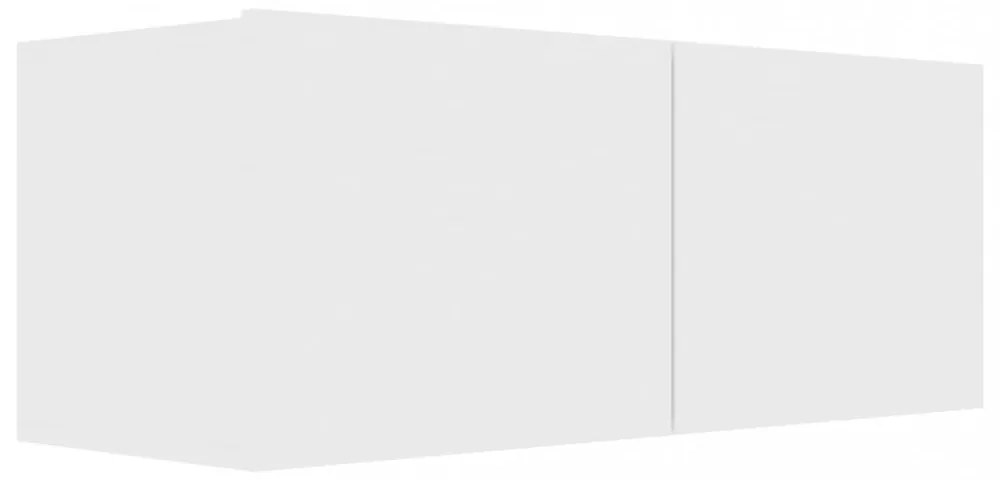 vidaXL 4 részes fehér szerelt fa TV-szekrényszett