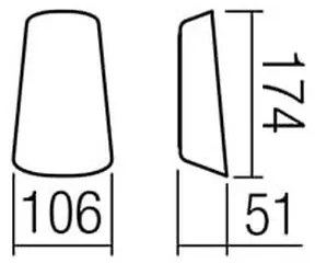 Redo 9536 - LED Kültéri fali lámpa TWILL 1xLED/11W/230V IP65