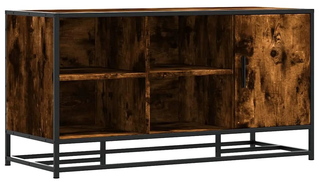 cipőpad füstölt tölgy 100x40x53,5 cm fából és fémből készült