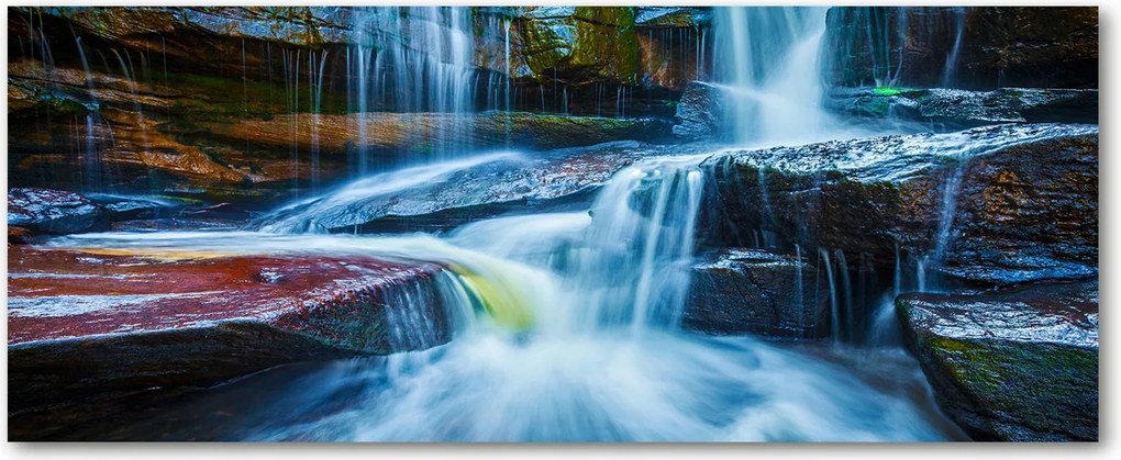 Edzett üveg panel Trópusi vízesés XXL