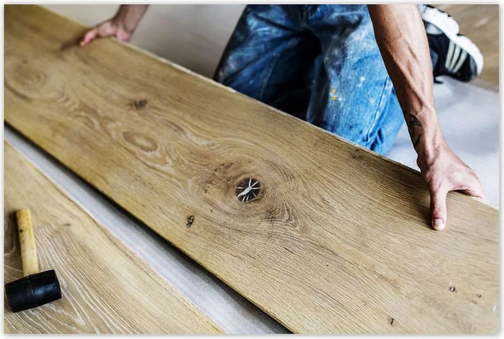 Poszterek 120x80 Fa padló összeszerelése
