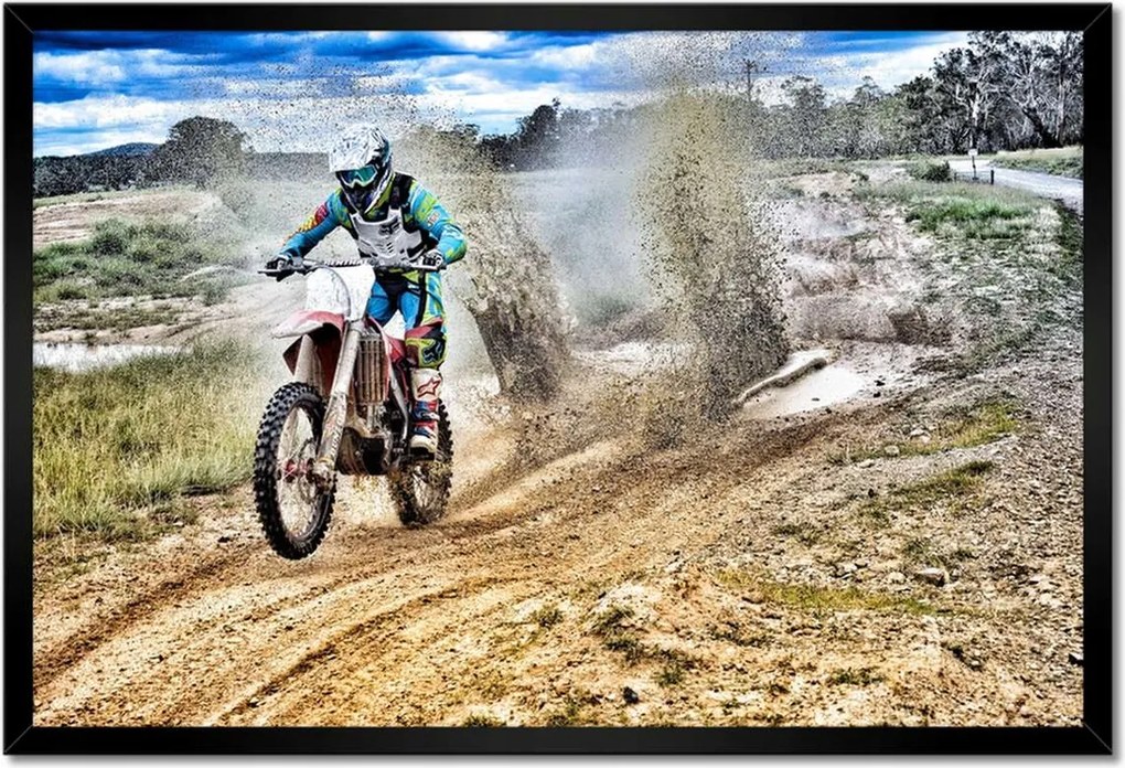 Poszterek keretben 60x40 Motocross vertikális