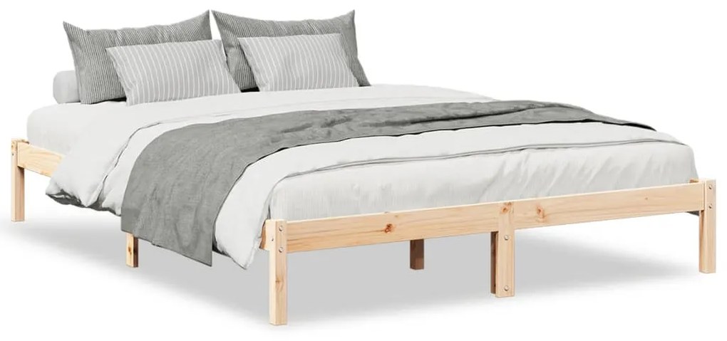 tömör fenyőfa extra hosszú ágykeret matrac nélkül 140 x 220 cm