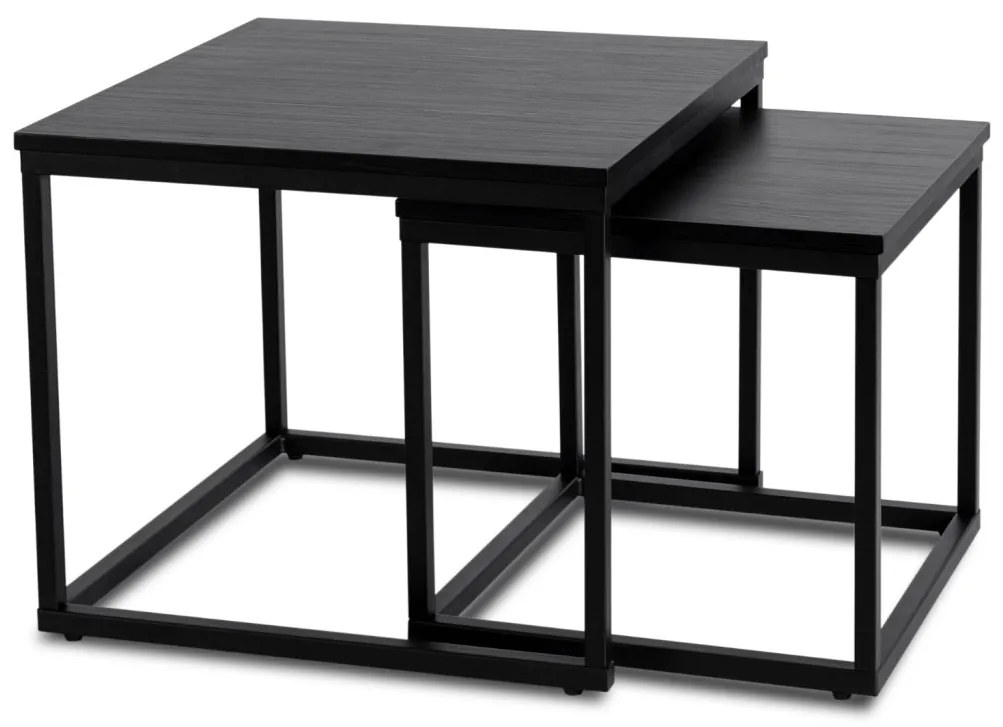 Dohányzóasztal szett. TEVET Fekete színben.