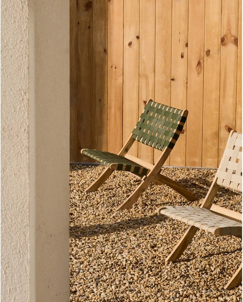 Zöld tömörfa kerti fotel Chabeli – Kave Home