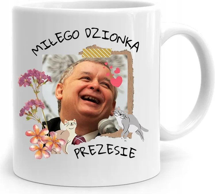 Vicces Bögre A Pis Elnökétől Jaroslaw Kaczynski fényképes nyomtatással