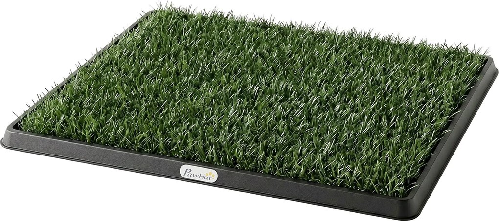 PawHut mosható kutyatoalett 63 x 50,5 cm – műfüves pelenkatálca kölyköknek és kis/közepes kutyáknak, ideális erkélyre és lakásba | Aosom