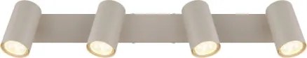 Globo 57911-4SA Mennyezeti lámpa, fém homokszínű, fehér, forgatható/dönthető, HxSzxM: 560x60x120mm, 4x GU10 35W 230V izzók nélkül