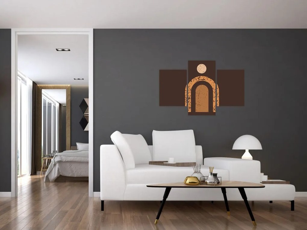 Kép - Narancssárga ívek N⁰3 (90x60 cm)