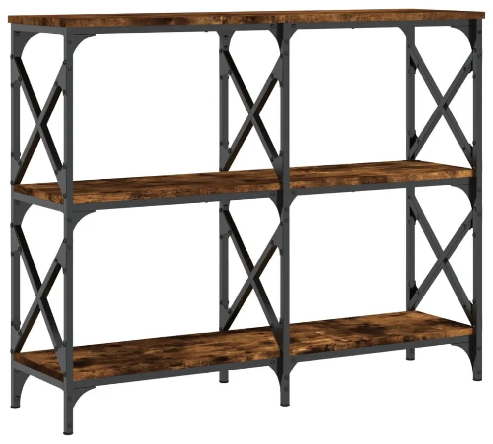füstös tölgy színű szerelt fa tálalóasztal 100 x 28 x 80,5 cm