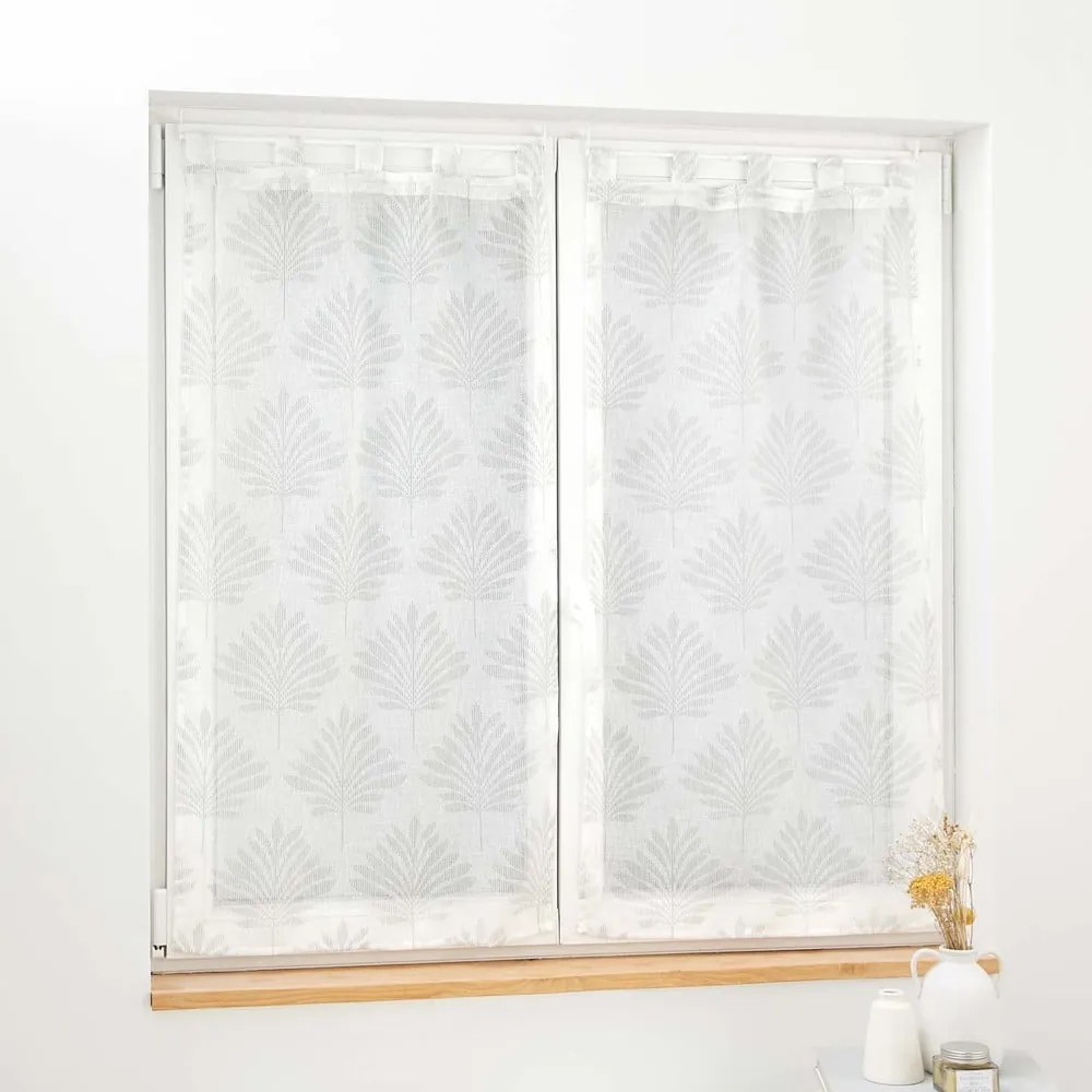 Fehér átlátszó függöny szett 2 db-os 60x90 cm Levita – douceur d'intérieur
