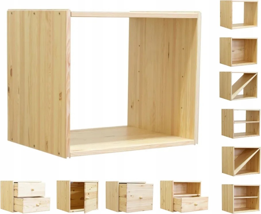 Fa könyvespolc moduláris nyitott polc bútor moduláris könyvespolc polc