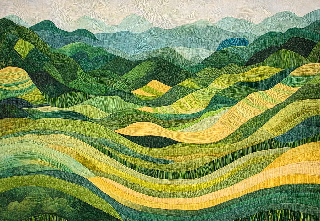 Fotótapéta - Absztrakt rizsföldek (147x102 cm)