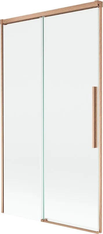 Mexen Rox 2-részes tolóajtós fürdőkádparaván 100 x 150 cm, átlátszó, kefe fém színű - 8C9-100-001-65-00