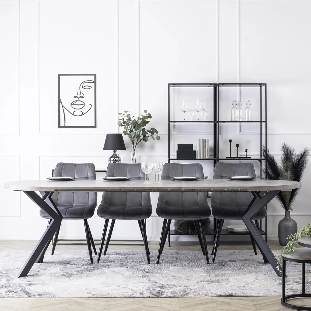 Szürke Bársony Étkezőszék RIO