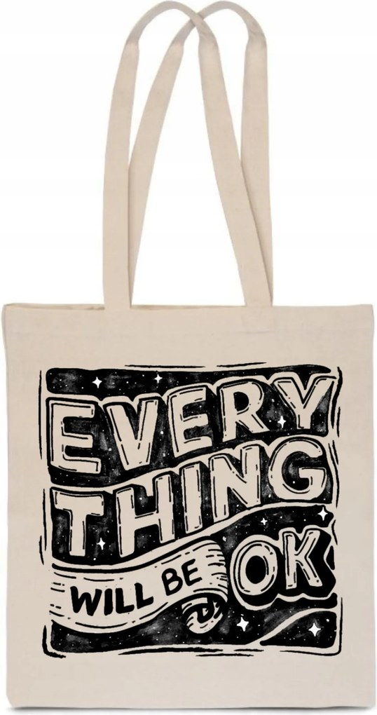 Öko pamut Táska Everything Will Be Ok minden lesz peace TT_177