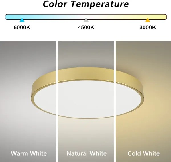 Brilagi -LED Mennyezeti lámpatest POOL LED/100W/230V 3000/4000/6000K Ø 80 cm aranyszínű