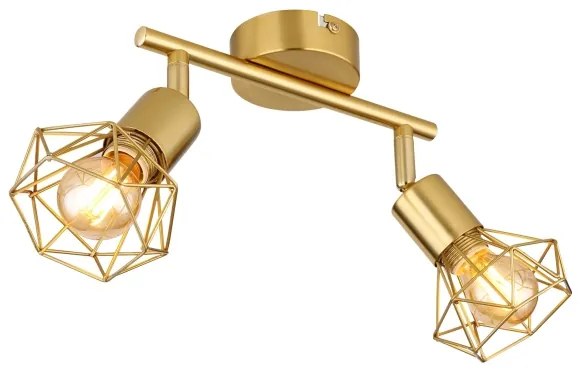 Globo 54802GB-2 - spotlámpa XARA I 2xE14/40W/230V arany