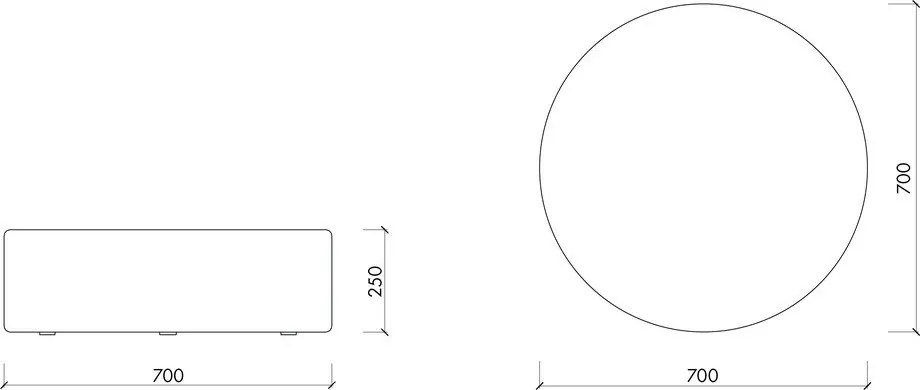 Terrakotta színű gyapjú puff Folk – noo.ma