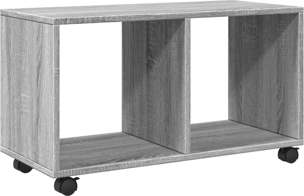vidaXL szürke sonoma színű szerelt fa görgős szekrény 72x33x42,5 cm