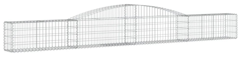 3 db íves horganyzott vas gabion kosár 400x30x40/60 cm