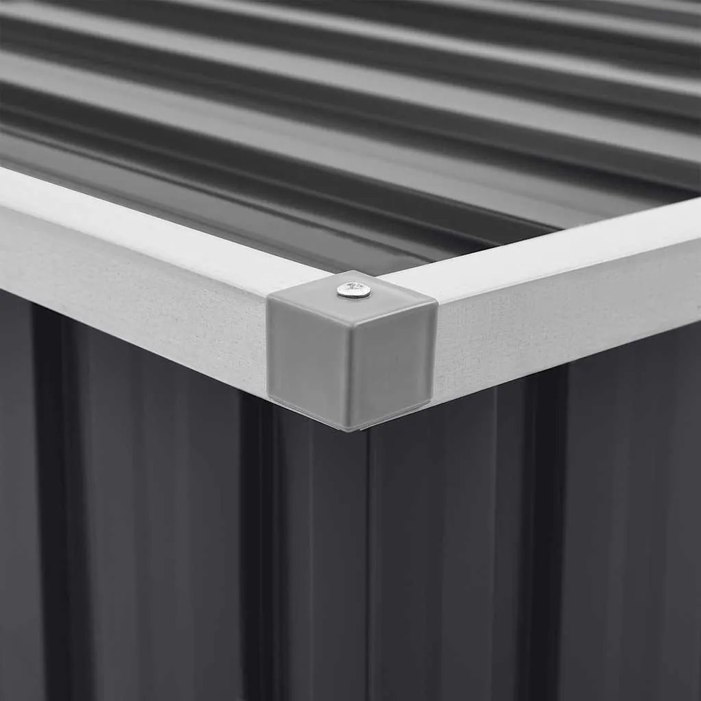 antracitszürke kerti tárolóláda 149 x 99 x 93 cm