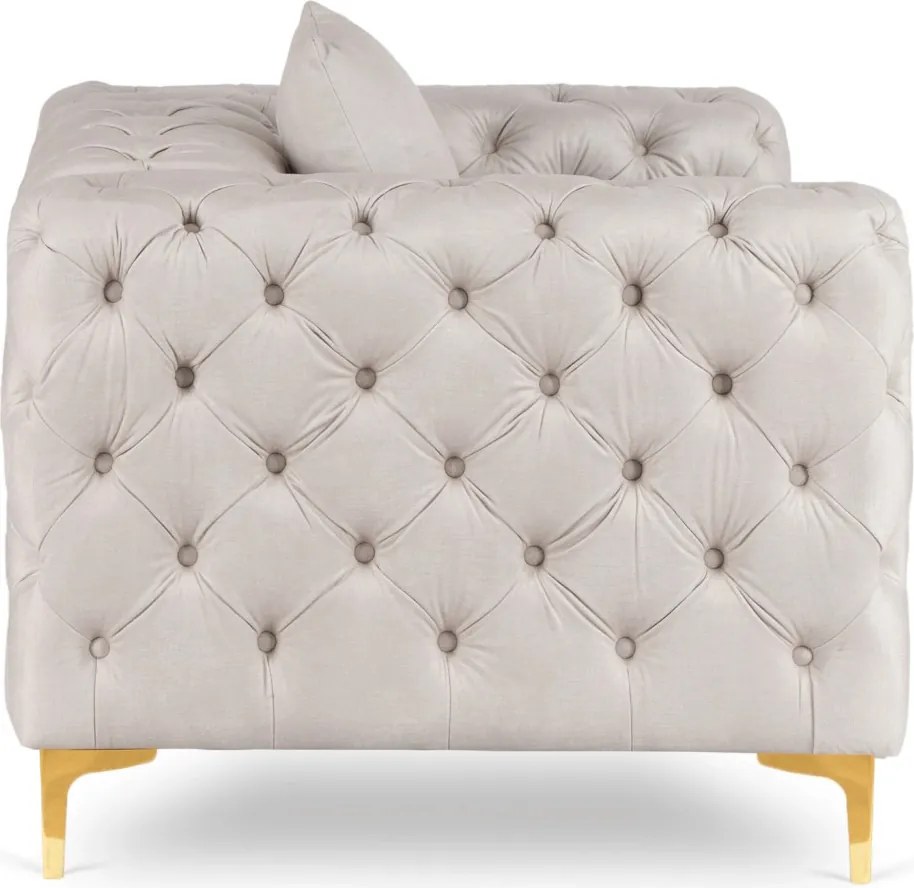 Fotel SORRENTO 1S Kremowy Welurowy