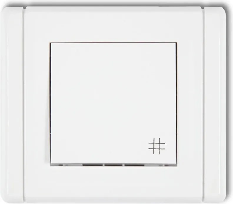 Süllyesztett keresztkapcsoló Karlik Flexi fehér FWP-6 Qqq