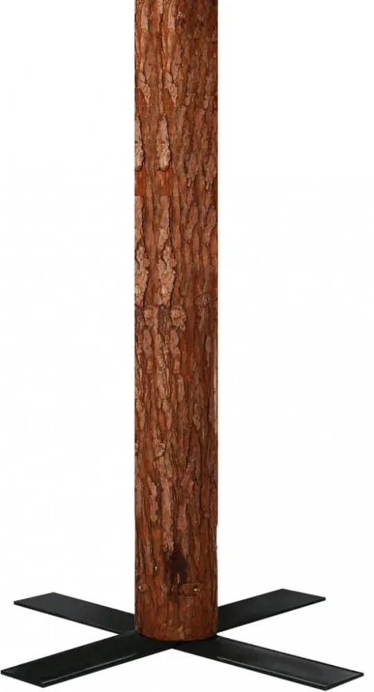 zöld vékony karácsonyfa valódi fával és fehér hóval 210 cm