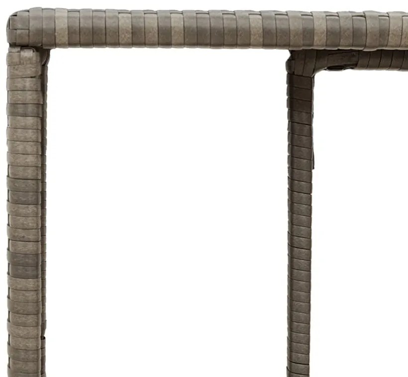 2 db szürke polyrattan tárolópolc