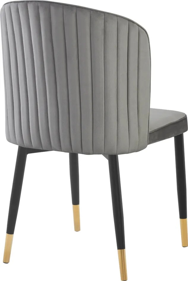Étkezőszék, szürke Velvet szövet/fekete, UDAJA