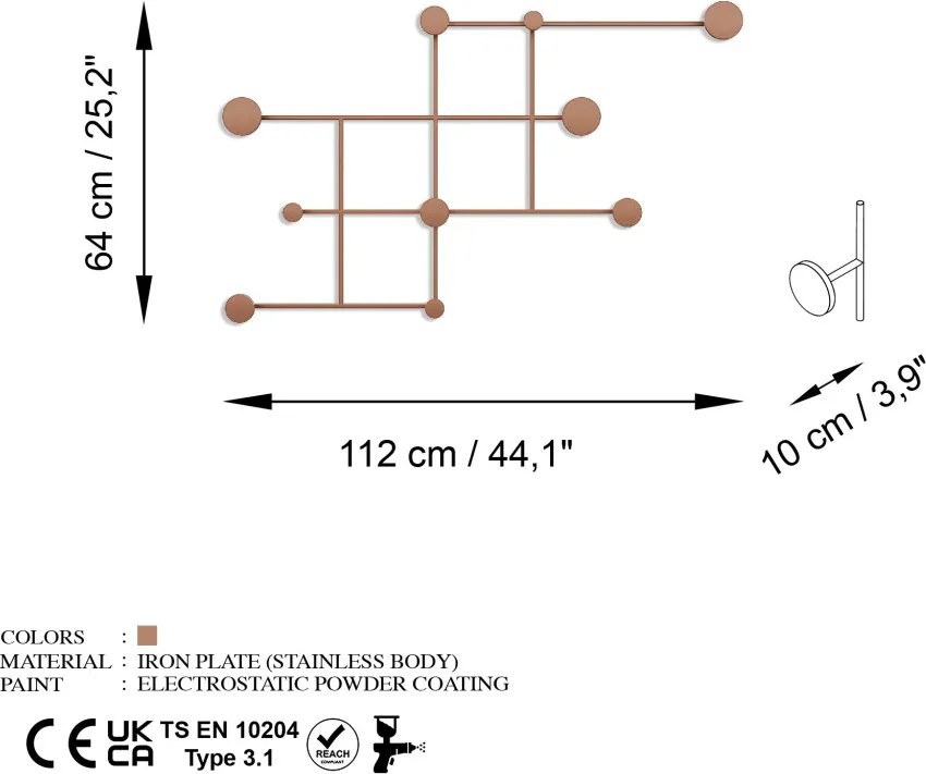 Fali fogas, 112×64 cm – TR494PYT1139