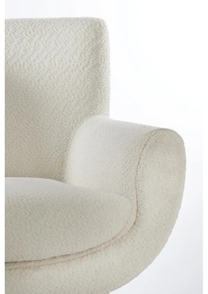 Krémszínű buklé fotel Vinstra – Light & Living