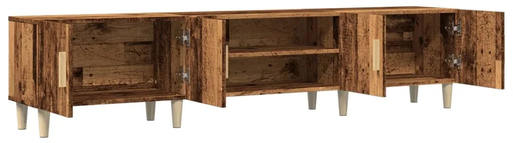 antik fa színű szerelt fa TV-szekrény 180 x 31,5 x 40 cm