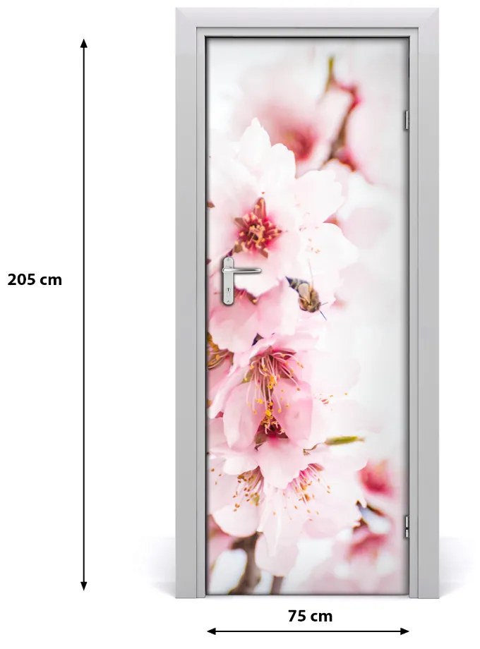 Ajtó méretű poszter mandula virág 95x205 cm