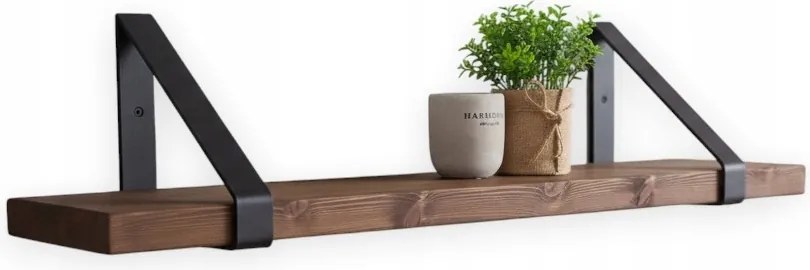 Loft polc fából készült falra akasztható ipari könyvespolc 160cm x30cm