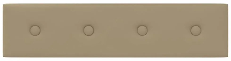 12 db cappuccino színű műbőr fali panel 60 x 15 cm 1,08 m²